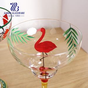 50 pièces, MOQ faible, meilleur <span class=keywords><strong>prix</strong></span>, meilleures ventes, fleurs, verres à vin peints à la main, 210 ml-370 ml, designs personnalisés, verres à vin, verres à <span class=keywords><strong>martini</strong></span> - Product Image 3