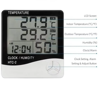 Multifunktions-Thermometer Hygrometer Temperatur- und Feuchtigkeitsmesser Sensor für Zuhause Büro Gewächshaus Inkubator
