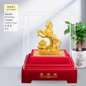 Regalos de oficina de primera calidad para empresas, bancos y seguros, adornos del año del caballo dorado, venta al por mayor de fábrica - Product Image 4
