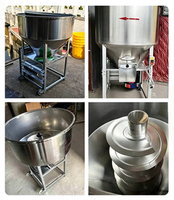 Mezcladora Vertical de Acero Inoxidable para Alimento Seco y Húmedo, Máquina Mezcladora de Granos para Ganadería