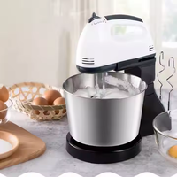 Batteur Électrique Ménager 7 Vitesses pour Cuisine, Fouet Mélangeur à Gâteau, Batteur à Œufs Portable et Mélangeur de Pâte de Table