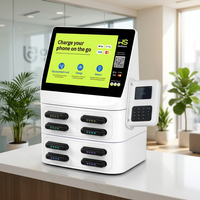 Borne de recharge publique durable et empilable à 8 emplacements, 5000 mAh, charge rapide, paiement par code QR, services de personnalisation, pour l'extérieur