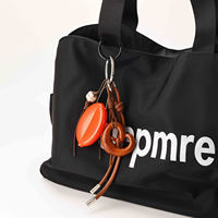 Porte-monnaie mini en silicone style rétro, breloque de sac, porte-clés suspendu, accessoire de sac
