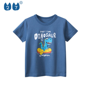 Vêtements OEM ODM pour bébés T-shirt de couleur unie pour enfants et jeunes enfants <span class=keywords><strong>Chemise</strong></span> à manches courtes en coton 100% pour garçons - Product Image 3