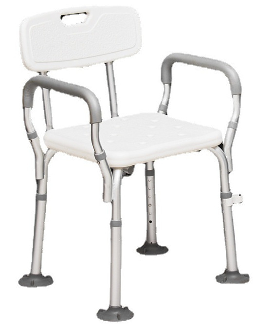 Simple installation bath chair with armrest suction cup backrest bath chair bathroom chair