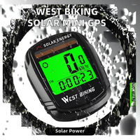 Komputer Sepeda Jalan WEST BIKING Layar Penuh 3.0 Inci Lampu Latar Belakang Nirkabel GPS Speedometer Tahan Air IP65 Tenaga Surya Digital
