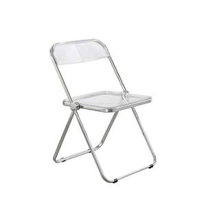 เก้าอี้รับประทานอาหารในบ้านแบบทันสมัยเก้าอี้อะคริลิคใสขนาดเล็กสีแดงสำหรับเสื้อผ้าร้านเครื่องสำอางเก้าอี้พับได้ - Product Image 1