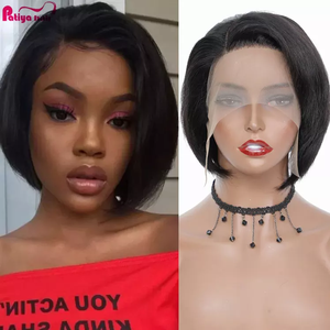 Sitios web al por mayor de China Peluca Shot Bob Hueso Recto Corte <span class=keywords><strong>Pixie</strong></span> Cabello humano Encaje frontal Pelucas <span class=keywords><strong>Pixie</strong></span> Peluca de cabello peruano para mujeres negras - Product Image 4