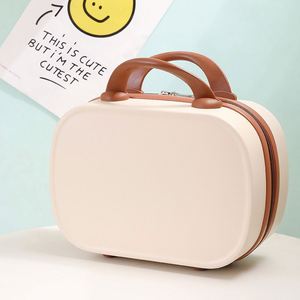 Valise à main contrastée BSCI pour femme, petite trousse de maquillage pratique, étui de voyage 14 pouces avec serrure à combinaison - Product Image 6