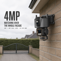 Caméra de sécurité à double objectif 4MP, détection AI des personnes et des véhicules, suivi intelligent, zoom optique 5X, vision nocturne couleur 40m