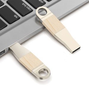 Clé USB 2.0 de 1 To - Design bois et métal - Product Image 3