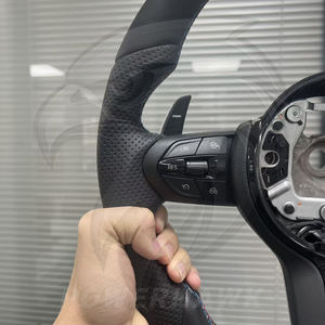 Volante de Cuero Personalizado Estilo Deportivo <span class=keywords><strong>M</strong></span> para BMW F10 E90 M5 F16 F20 F30 M3 F80 M4 F82 M2 F87 X5 F15 E70 E71 Serie F F11 F18 - Product Image 2