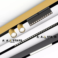 Nouveau design de rail magnétique pour éclairage LED linéaire, spots intérieurs personnalisés, glissants sur rail, pour vitrine, bibliothèque, éclairage d'hôtel