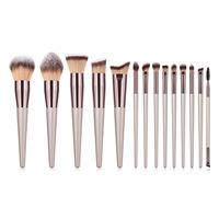 Offre Spéciale – Kit de 14 ou 18 Pinceaux de Maquillage Mat Végétalien Rose Doré – Outils de Beauté et Ensemble de Pinceaux Fond de Teint