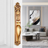 Serrure de cylindre de porte en bois de sécurité, Style américain de luxe, poignée Antique Rose /24K couleur or cuivre