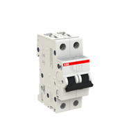 Protector de Cortocircuito MCB ABB S202-C50 50A 2P de Grado Industrial, Mini Interruptor Automático para Proyectos de Ingeniería Eléctrica