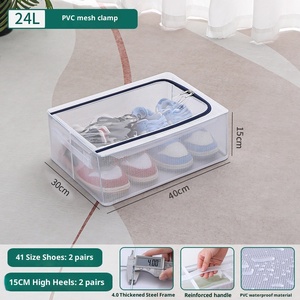 Underbed rõ ràng hộp lưu trữ đa chức năng kim loại khung thép không thấm nước trong suốt hộp lưu trữ cho giày quần áo tổ chức - Product Image 6