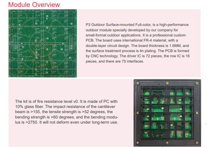 โมดูลจอแสดงผล LED กลางแจ้ง P3 ขนาด 192x192 มม. หน้าจอดิจิตอล LED 3840HZ โมดูล LED กลางแจ้งสำหรับป้าย - Product Image 3