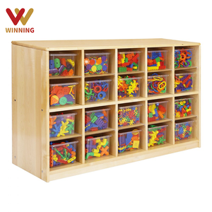 Armadio in Legno <span class=keywords><strong>Montessori</strong></span> per Asilo Nido Scuola Materna Aula Prescolare Centro di Apprendimento Precoce Organizzatore di Mobili - Product Image 1