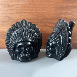 นกหวีดเซรามิคโอคาริน่ารูปผี สำหรับฮาโลวีน แอซเท็ก เทพแห่งความตาย นกหวีดเสียงกรีดร้องสยองขวัญ ของเล่นคลายเครียด อุปกรณ์เชียร์ลีดเดอร์ - Product Image 2