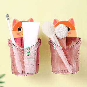 Heavy Duty Punch-Free rétractable Portable bureau boîte postale en plastique brosse de maquillage adhésif rotatif porte-stylo support de stockage - Product Image 5