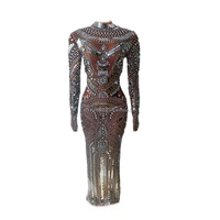 Élémentaire Étincelant Taille Diamant Paillettes Sexy Serré Tech Jupe Chanteur Tempérament Slim Fit Performance Vêtements