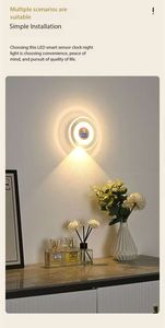 Foco de luz inteligente con Sensor de cuerpo humano, lámpara LED inalámbrica para el hogar, dormitorio, armario, lámpara de baño, luz nocturna de carga para pasillo - Product Image 6