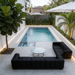 Piscina rectangular prefabricada de fibra de vidrio de alta calidad, de bajo mantenimiento, grande, para patio trasero, personalizada. - Product Image 3