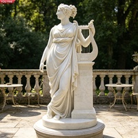 Statue de Musée assise en marbre YOUFINE, sculptée à la main, figurine grecque classique avec tablette d'écriture pour la décoration des campus universitaires