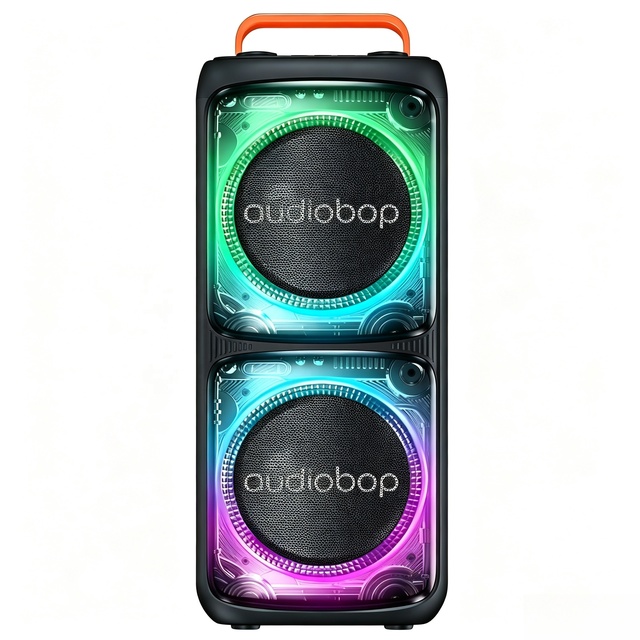Trolley Karaoke Machine Portable Dj Speaker Rgb Subwoofer Square Dual 8 Inch Hi-fi Stereo Audio System Drop-proof Design Outdoor