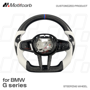 พวงมาลัยคาร์บอนไฟเบอร์ BMW รุ่น LCI อัพเกรด สำหรับ BMW M340i M440i M550i X3M X4M X5M X6M G20 G30 G01 G05 M2 M3 M4 ปี 2018-2024 - Product Image 2