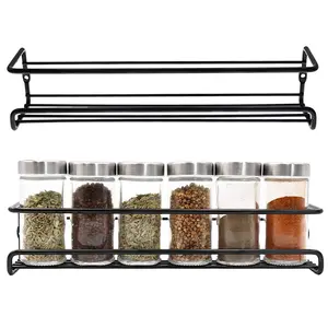 Perforation-free metal kitchen shelf for simple storage of household spices Water drainage rack