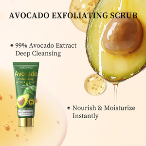 Crème exfoliante à l'aloe vera et à l'avocat, nettoyant <span class=keywords><strong>visage</strong></span> blanchissant avec des ingrédients à base de plantes, marque privée OEM ODM - Product Image 3