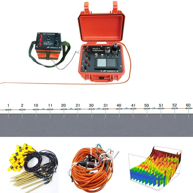 2次元2D電気抵抗率トモグラフおよび抵抗率イメージング地質機器