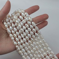 Perles d'eau douce Odin de qualité supérieure, forme riz blanc naturel, 8-9 mm, pour la fabrication de bijoux, brins de perles en vrac de qualité supérieure