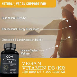 大人用有機ビタミンD3 + K2ソフトゲルカプセル-骨密度を高め、必須栄養素を提供 - Product Image 4