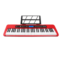 BDMUSIC Digital Piano Keyboard 61 Keys with Touch Response LCD 200 Tones & Rhythms 80 Demo Songs Red