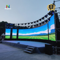 Système de mur vidéo LED à affichage incurvé extérieur clé en main P2.97 mur d'écran LED pour scène d'exposition
