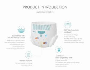 Couches jetables en forme de Q pour bébé, pantalon à enfiler - Product Image 4