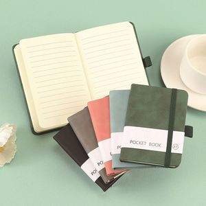 Custom Logo A7 Student Mini Pocket Notebook Strap A5 <b>A6</b> <b>Diary</b> Schedule Journal PU Leather Hardcover Notebooks A4/A3 Perfect Gift - Product Image 4