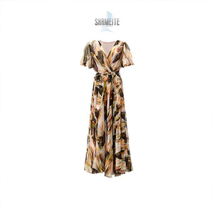 Dubai Ropa musulmana Djellaba Ropa de <span class=keywords><strong>mujer</strong></span> Vestido floral Vestido de noche al por mayor - Product Image 5