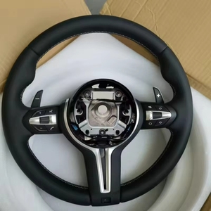 Pour BMW Série 357 X1 X5 X6 X3 M3 M6 E70 E90, ensemble de volant modifié avec garniture en cuir véritable et fibre de carbone - Product Image 6