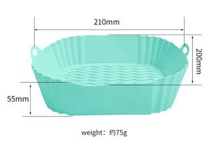 สินค้ามาใหม่ หม้อซิลิโคนสำหรับหม้อทอดไร้น้ำมัน คุณภาพสูง ปลอดสาร BPA - ถาดตะกร้าแบบไม่ติดกระทะ ใช้ซ้ำได้ อุปกรณ์เสริมสำหรับเตาอบ/ไมโครเวฟ - Product Image 2