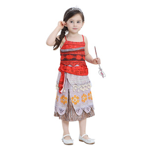 Jupe débardeur pour filles Robe d'été Moana Ocean à imprimé dessin animé - Product Image 2