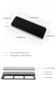 Tejas Fotovoltaicas BIPV de Tellururo de Cadmio Modernite, 30W de Eficiencia, Generación de Energía en Días Nublados, Techos Sostenibles - Product Image 4