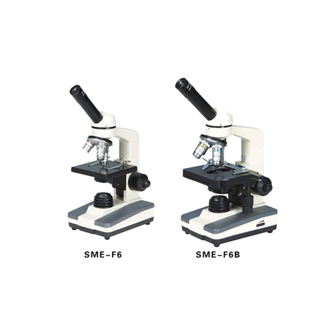 SME-F6B F6B-100 Lab Teaching Biological High Precision Plain Stage with Slide Clips Monocular Microscope with LED Illumination