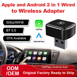 2025 mới Android tự động không dây xe Carplay adapter 2in1 Plug and Play Wifi Bluetooth tự động kết nối OTA cập nhật Mini Carplay - Product Image 3