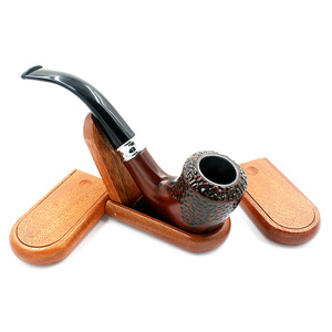 ידני סיטונאי מותאם אישית לוגו עישון חנות צנרת טבק עץ בעבודת יד טבק צינור מתלה בעל - Product Image 5