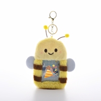 Étui de protection pour photocarte Kawaii, Panda, Abeille, Pingouin, Tortue, Capybara, Poisson Taiyaki, Porte-clés Kpop en peluche, Porte-carte photo en peluche