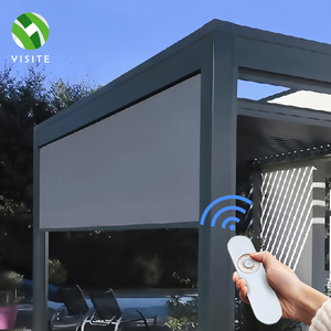 Persianas para Gazebo al aire libre, rodillo motorizado, alambre impermeable, pantalla de plástico, toldo, persiana enrollable para exteriores - Product Image 2